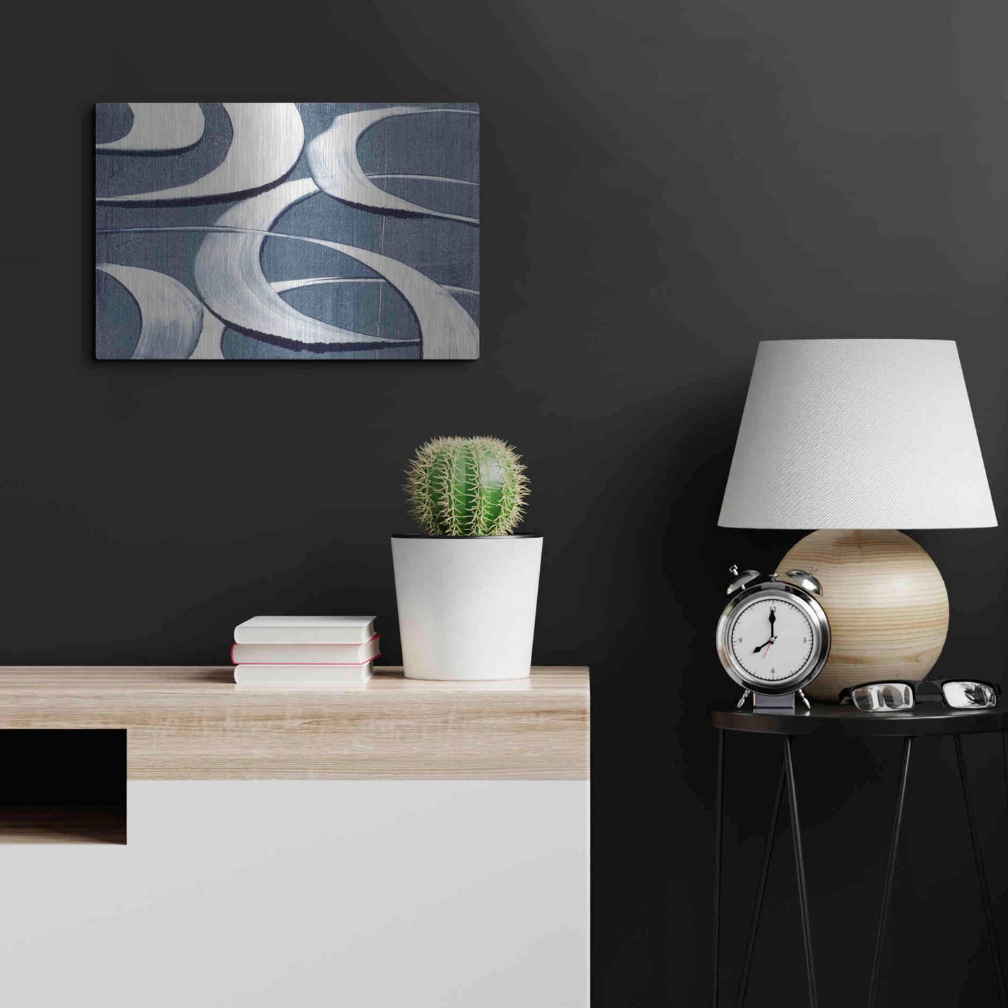 Luxe Metal Art 'Wave Frequency I' by Nikki Galapon, Metal Wall Art,24x16