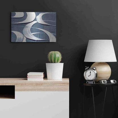 Luxe Metal Art 'Wave Frequency I' by Nikki Galapon, Metal Wall Art,24x16
