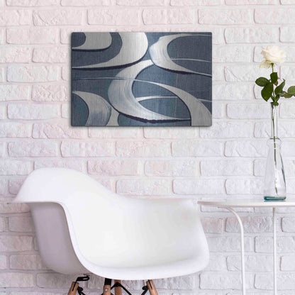 Luxe Metal Art 'Wave Frequency I' by Nikki Galapon, Metal Wall Art,24x16