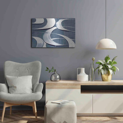 Luxe Metal Art 'Wave Frequency I' by Nikki Galapon, Metal Wall Art,24x16