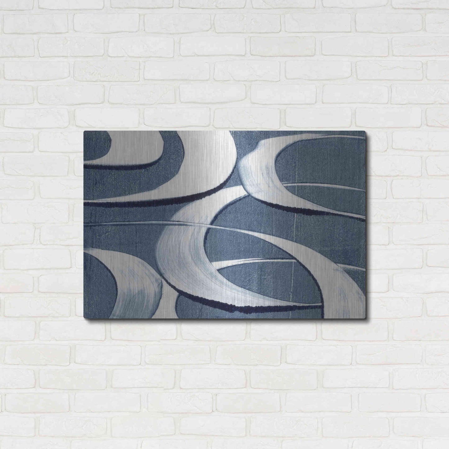 Luxe Metal Art 'Wave Frequency I' by Nikki Galapon, Metal Wall Art,36x24