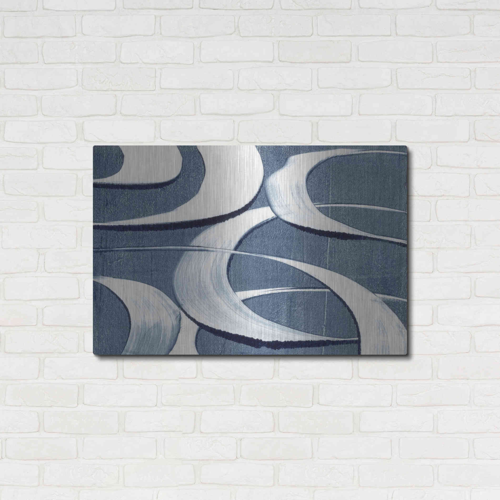 Luxe Metal Art 'Wave Frequency I' by Nikki Galapon, Metal Wall Art,36x24