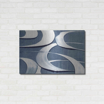 Luxe Metal Art 'Wave Frequency I' by Nikki Galapon, Metal Wall Art,36x24