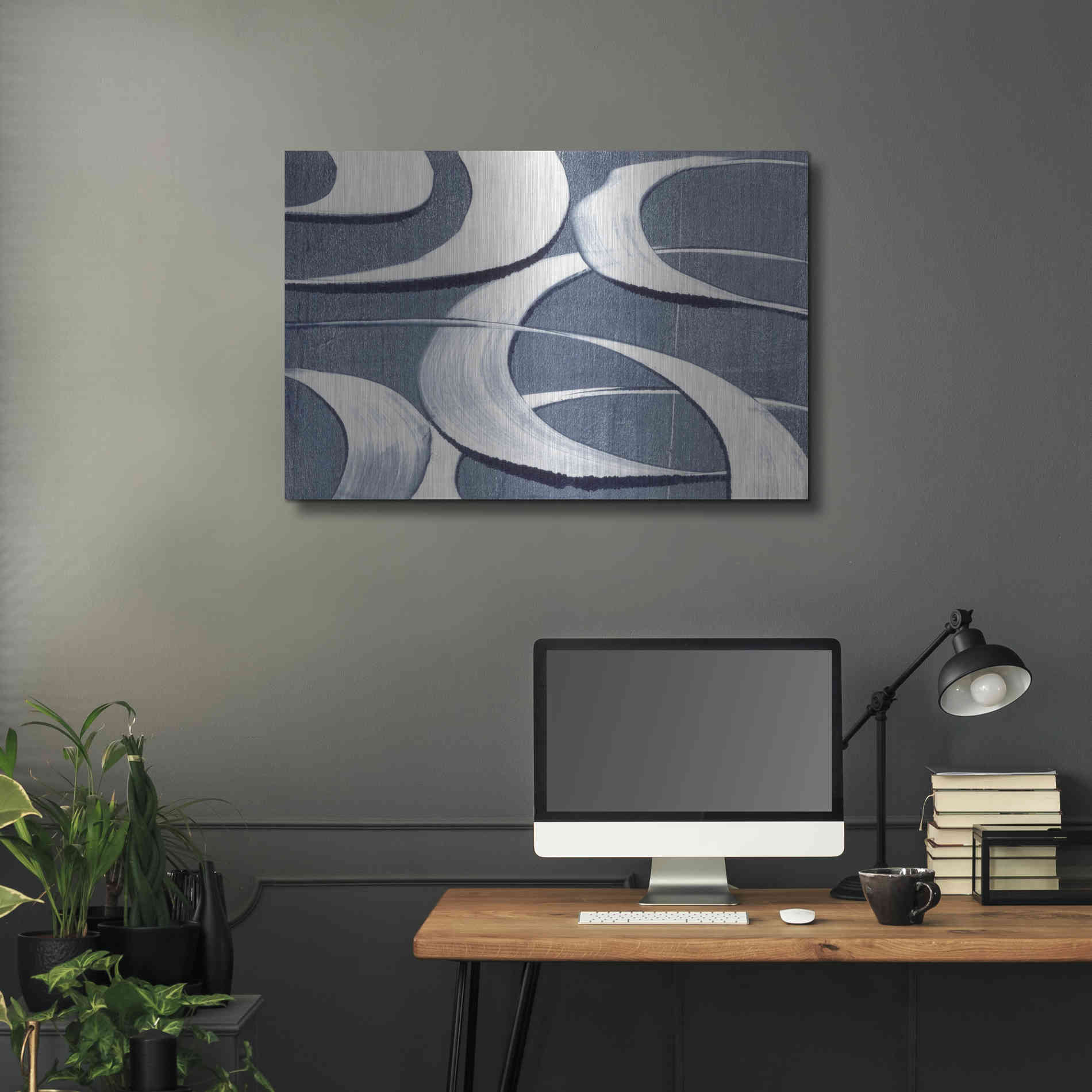 Luxe Metal Art 'Wave Frequency I' by Nikki Galapon, Metal Wall Art,36x24