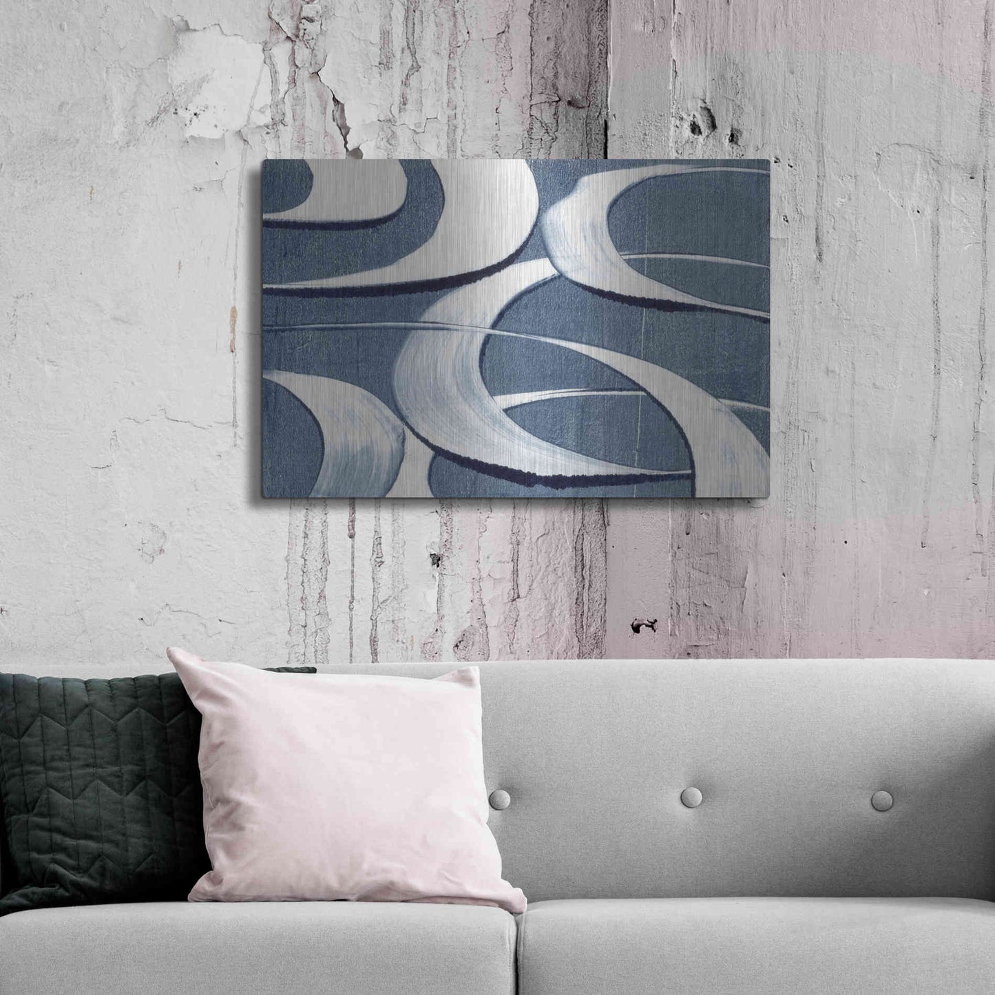 Luxe Metal Art 'Wave Frequency I' by Nikki Galapon, Metal Wall Art,36x24