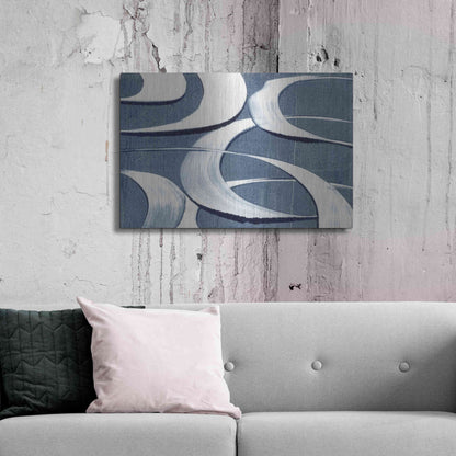 Luxe Metal Art 'Wave Frequency I' by Nikki Galapon, Metal Wall Art,36x24