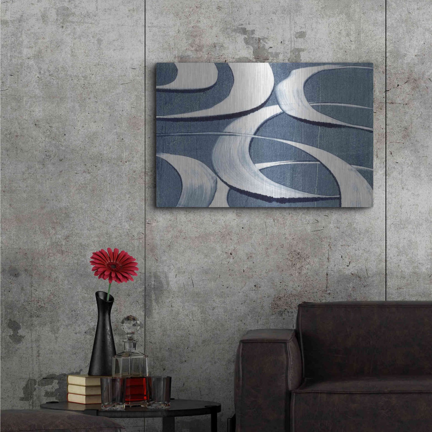 Luxe Metal Art 'Wave Frequency I' by Nikki Galapon, Metal Wall Art,36x24