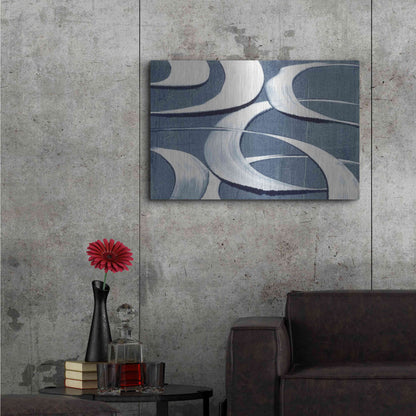 Luxe Metal Art 'Wave Frequency I' by Nikki Galapon, Metal Wall Art,36x24