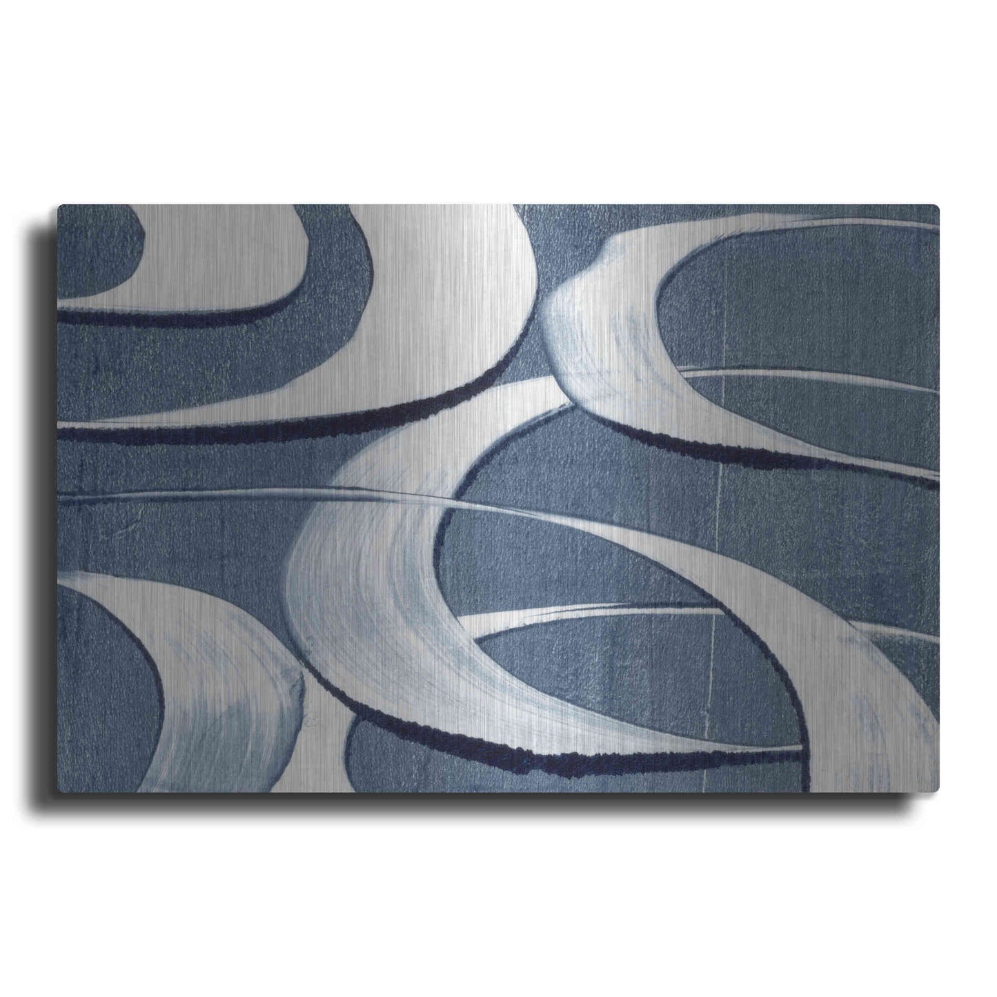 Luxe Metal Art 'Wave Frequency I' by Nikki Galapon, Metal Wall Art