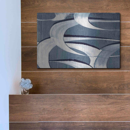 Luxe Metal Art 'Wave Frequency II' by Nikki Galapon, Metal Wall Art,16x12