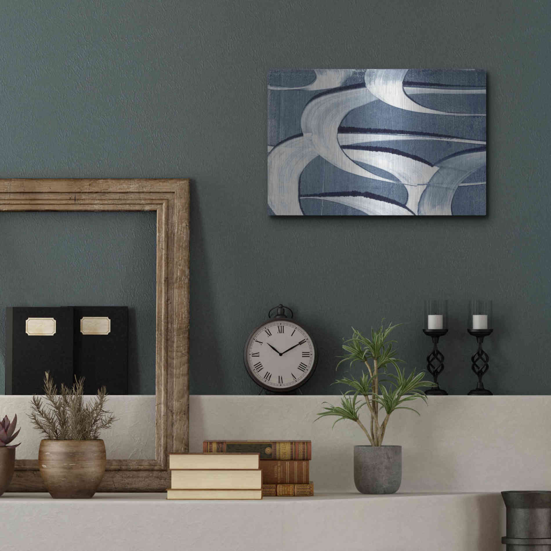 Luxe Metal Art 'Wave Frequency II' by Nikki Galapon, Metal Wall Art,16x12