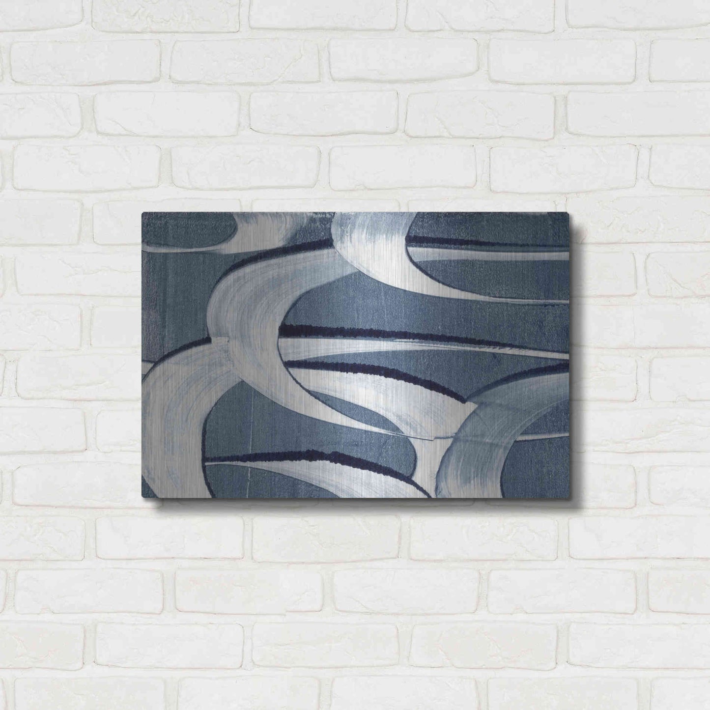 Luxe Metal Art 'Wave Frequency II' by Nikki Galapon, Metal Wall Art,24x16