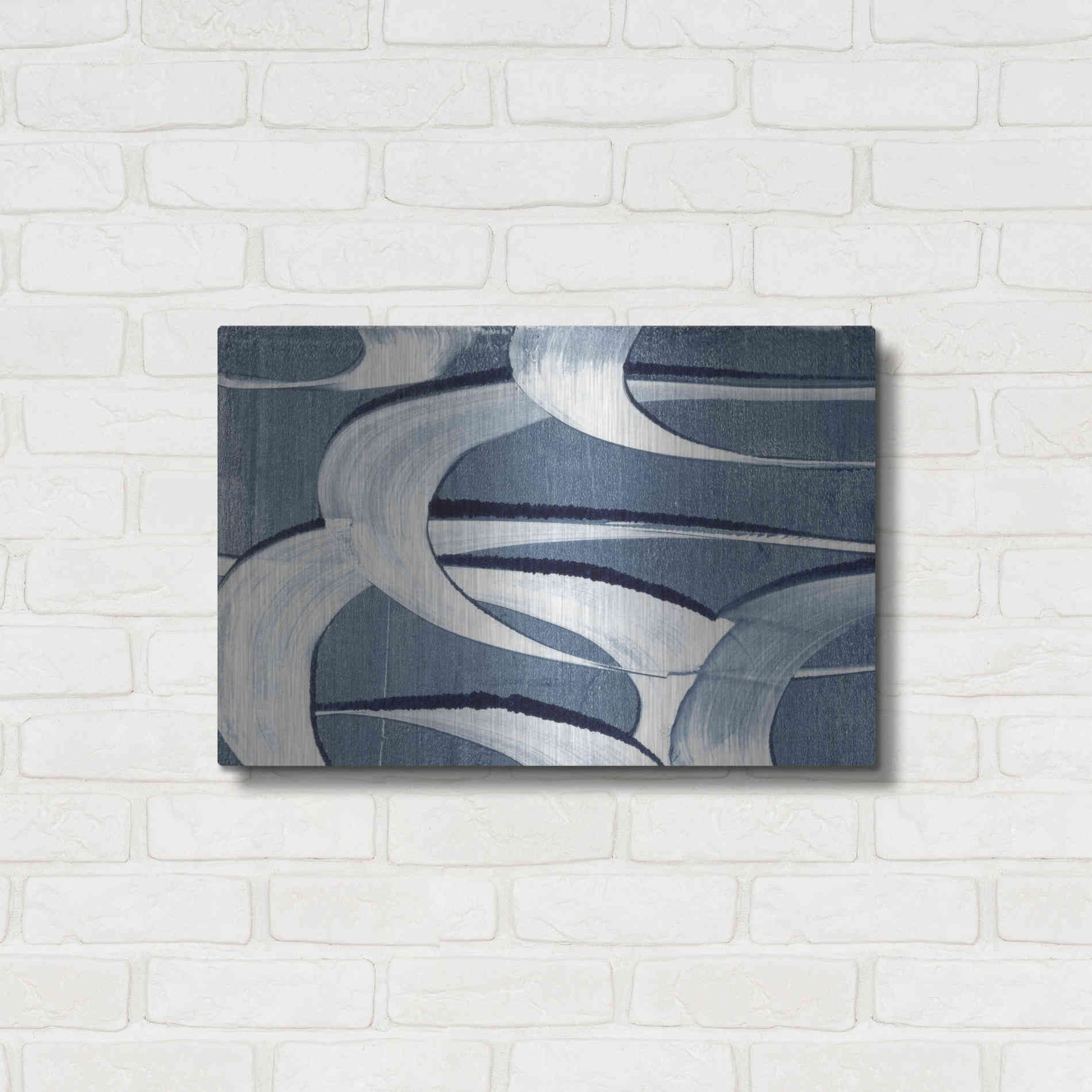 Luxe Metal Art 'Wave Frequency II' by Nikki Galapon, Metal Wall Art,24x16