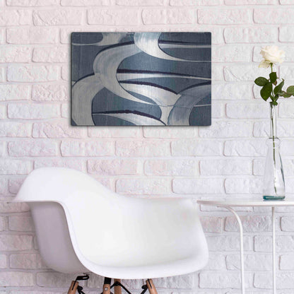 Luxe Metal Art 'Wave Frequency II' by Nikki Galapon, Metal Wall Art,24x16
