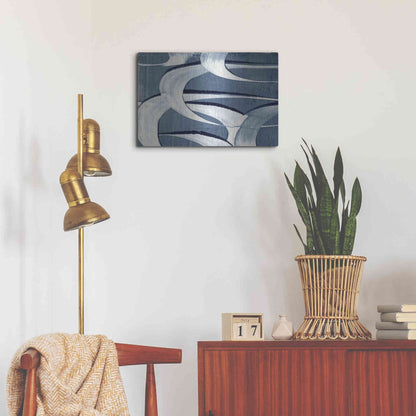 Luxe Metal Art 'Wave Frequency II' by Nikki Galapon, Metal Wall Art,24x16