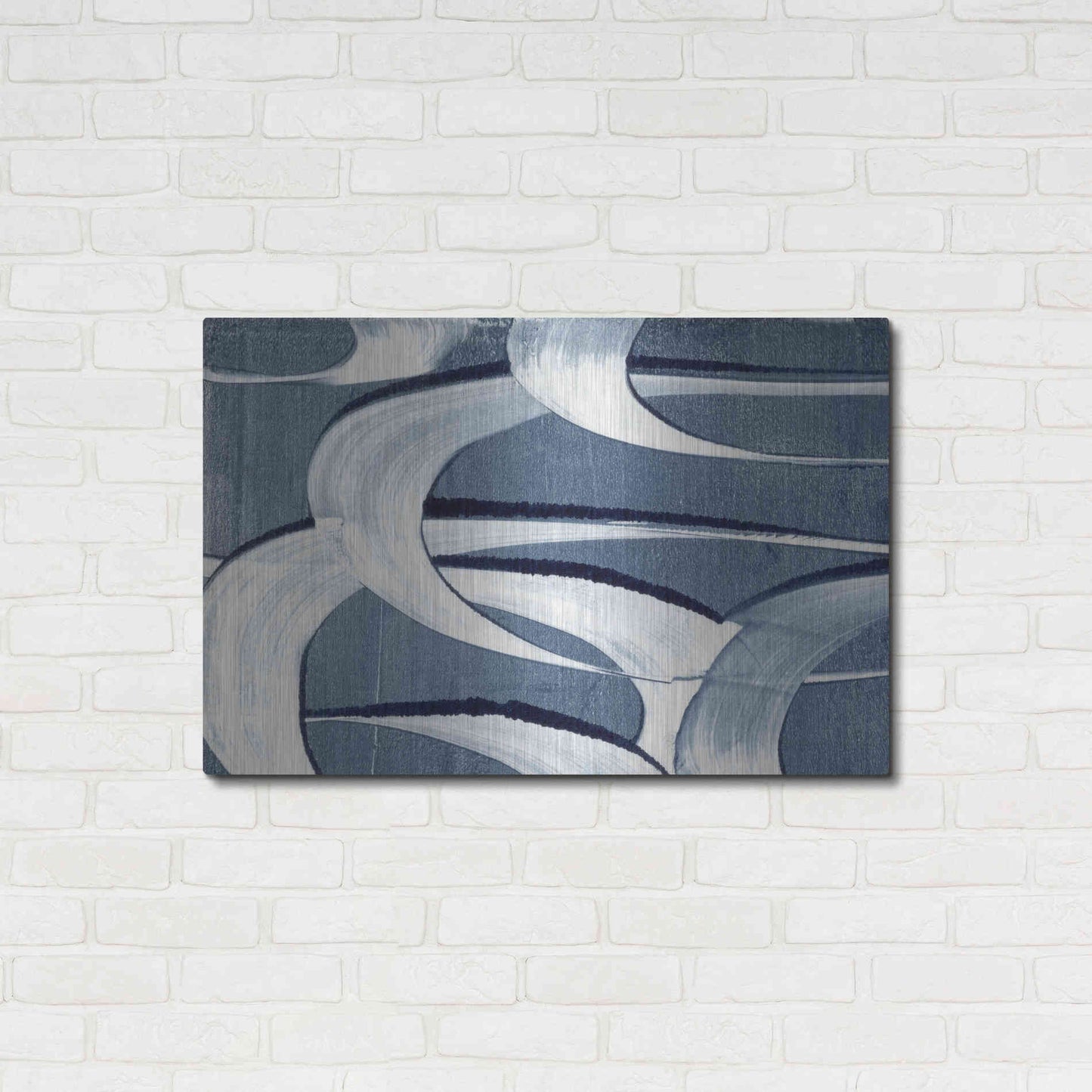 Luxe Metal Art 'Wave Frequency II' by Nikki Galapon, Metal Wall Art,36x24