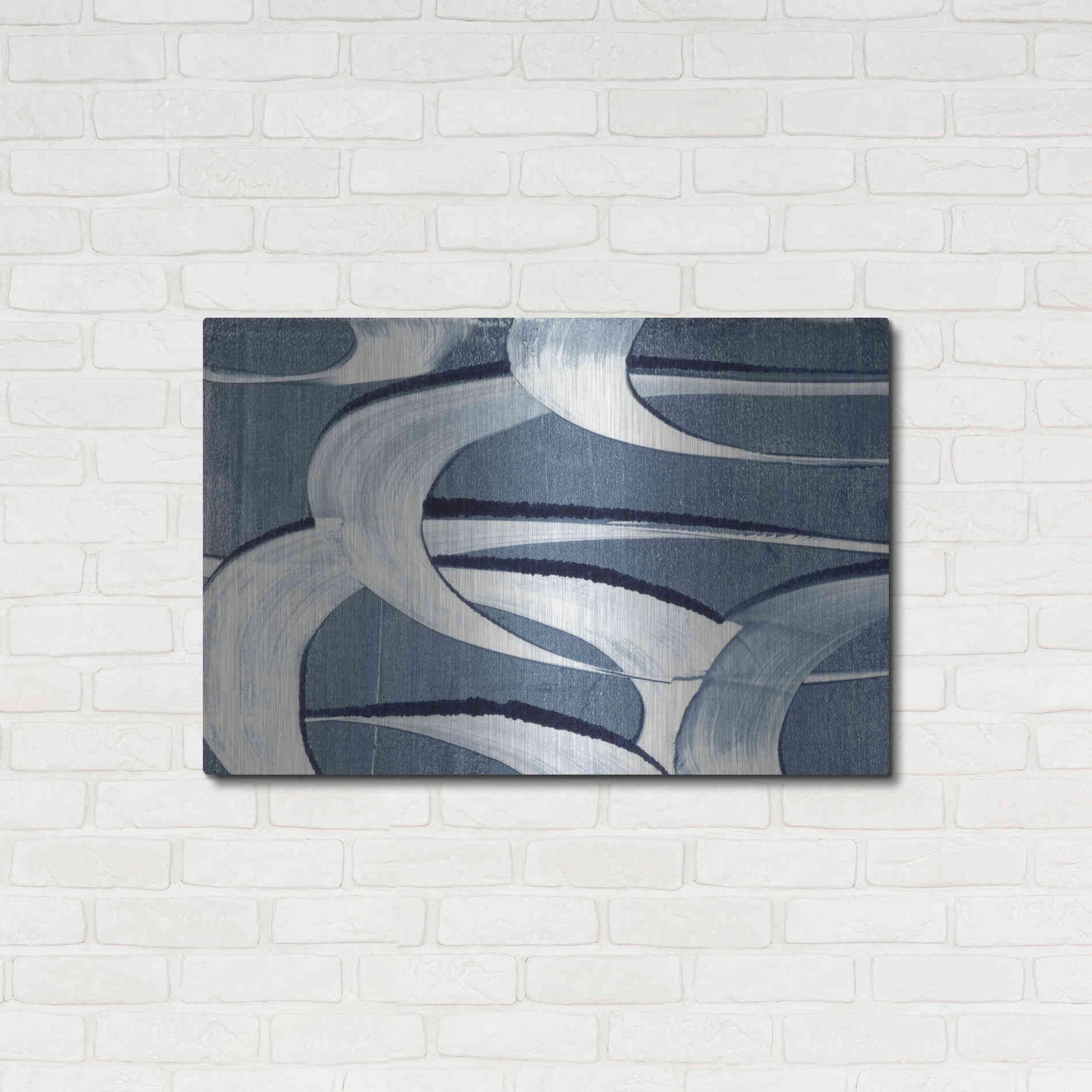 Luxe Metal Art 'Wave Frequency II' by Nikki Galapon, Metal Wall Art,36x24