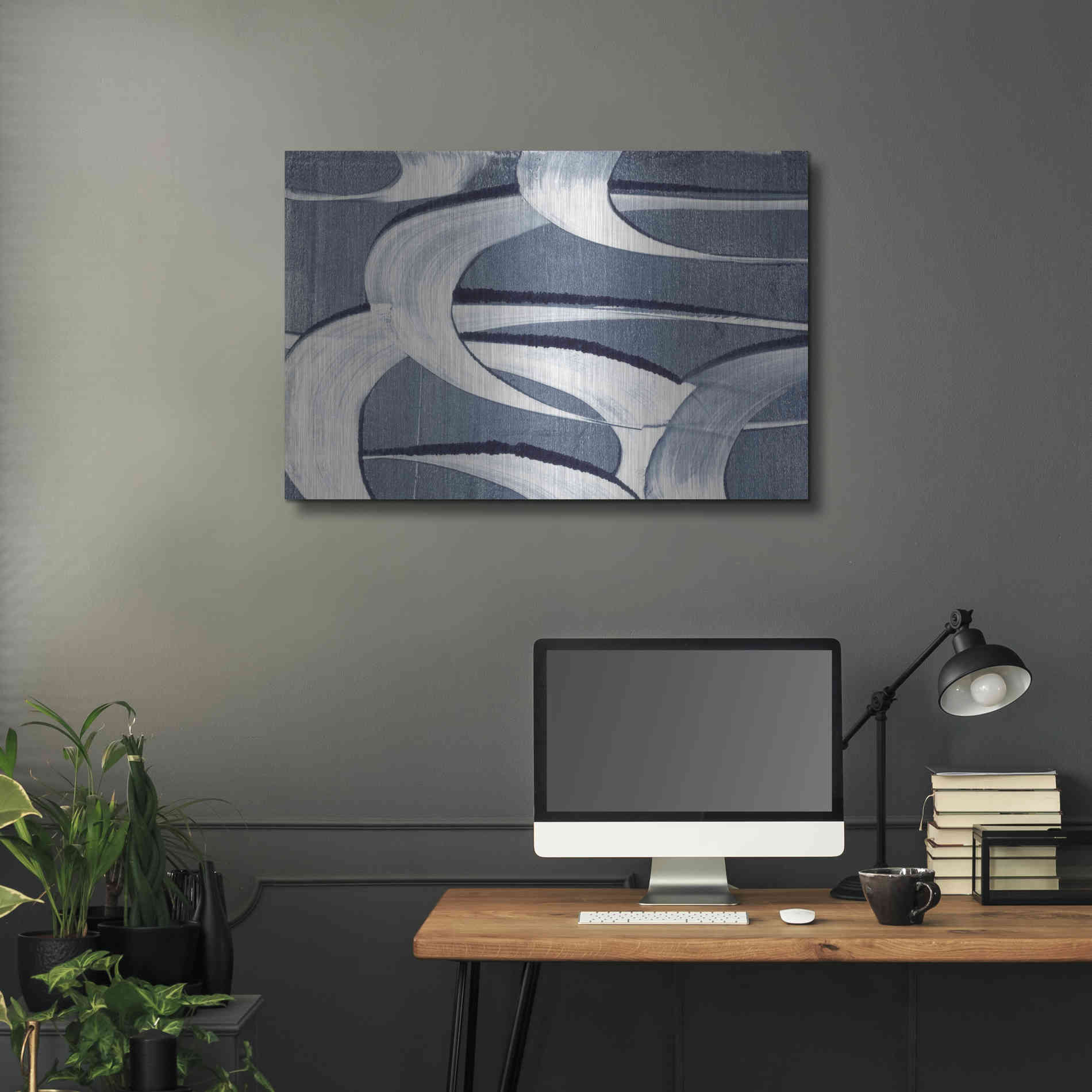 Luxe Metal Art 'Wave Frequency II' by Nikki Galapon, Metal Wall Art,36x24