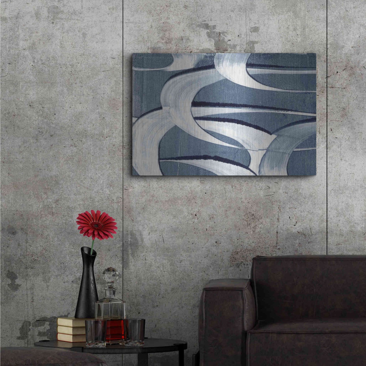 Luxe Metal Art 'Wave Frequency II' by Nikki Galapon, Metal Wall Art,36x24