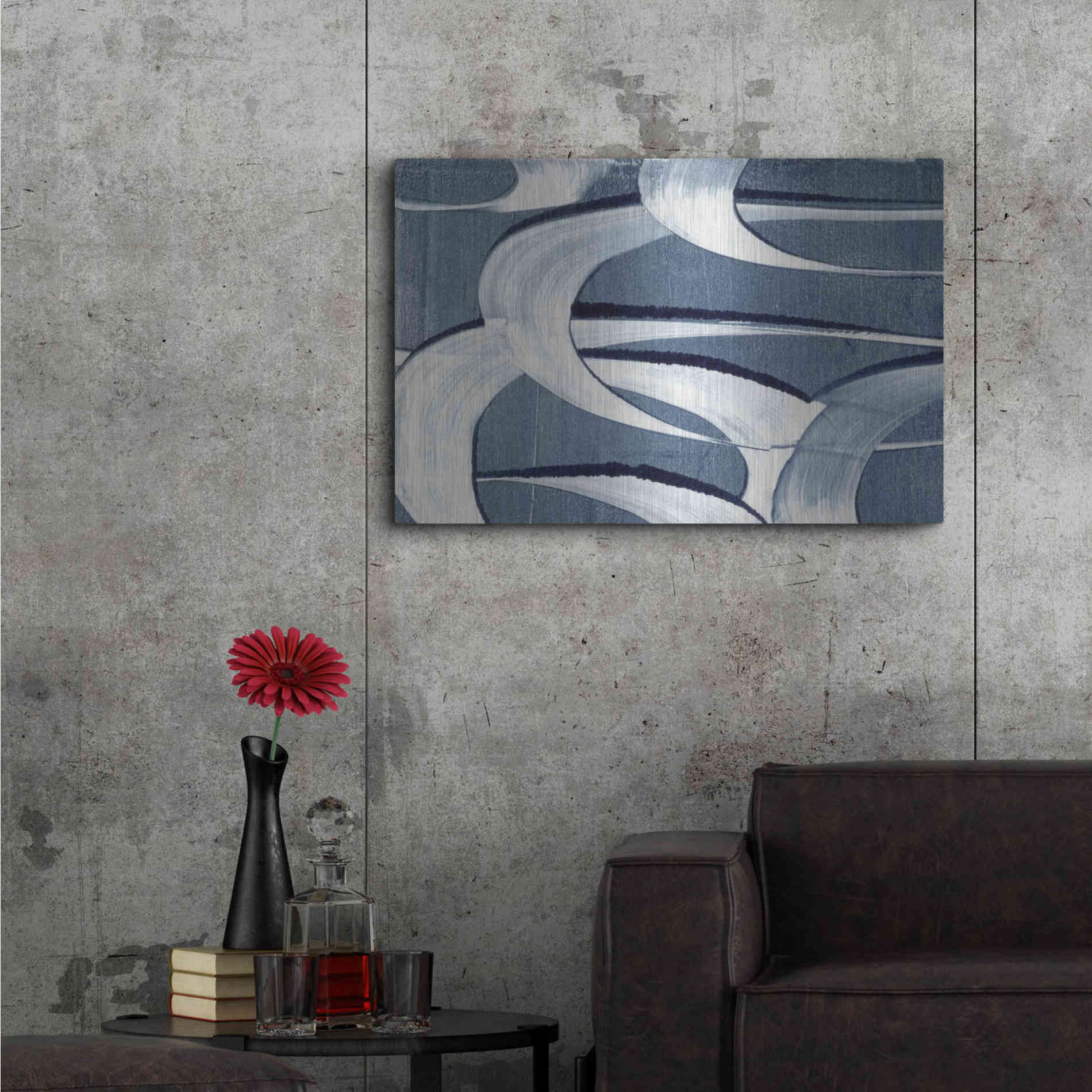 Luxe Metal Art 'Wave Frequency II' by Nikki Galapon, Metal Wall Art,36x24