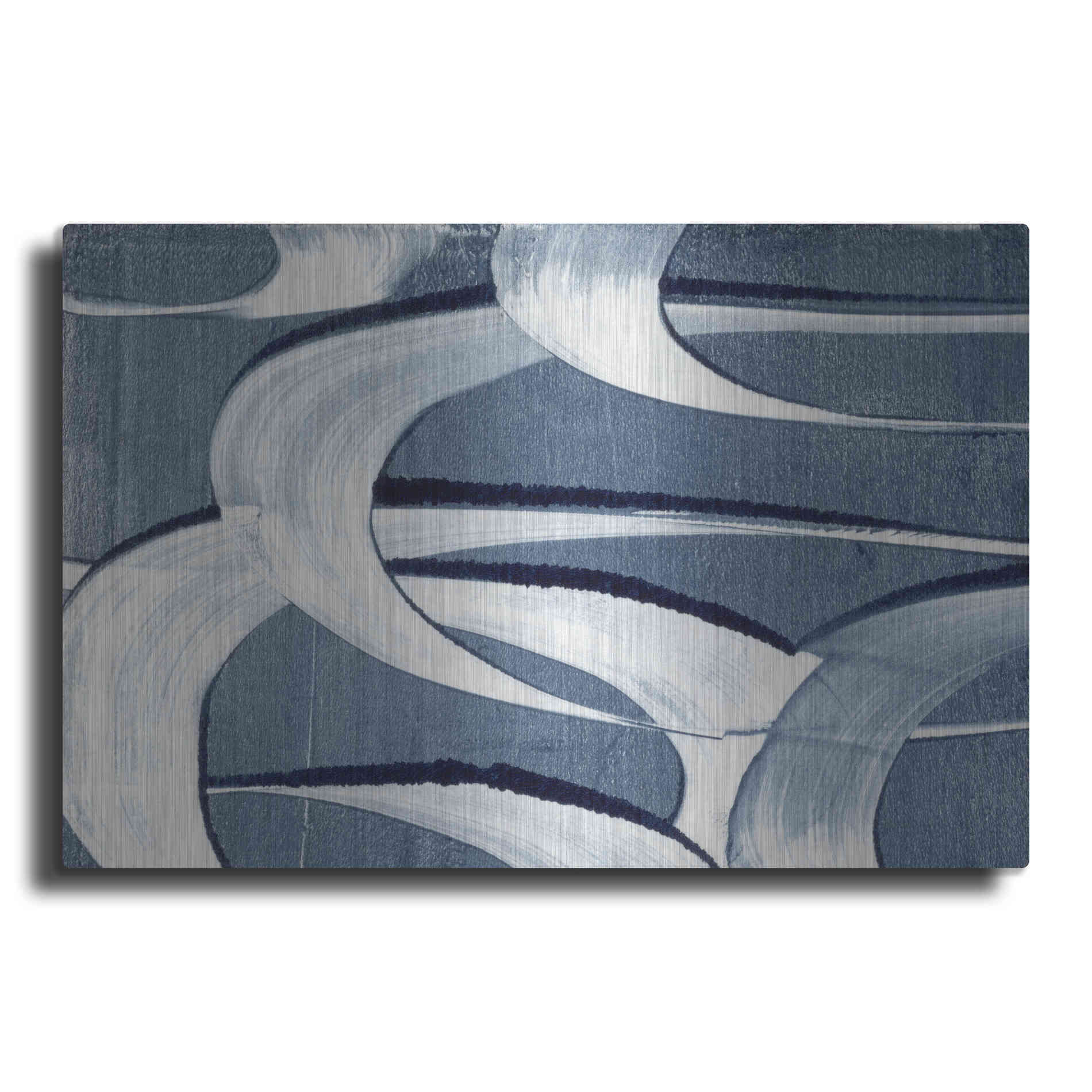 Luxe Metal Art 'Wave Frequency II' by Nikki Galapon, Metal Wall Art