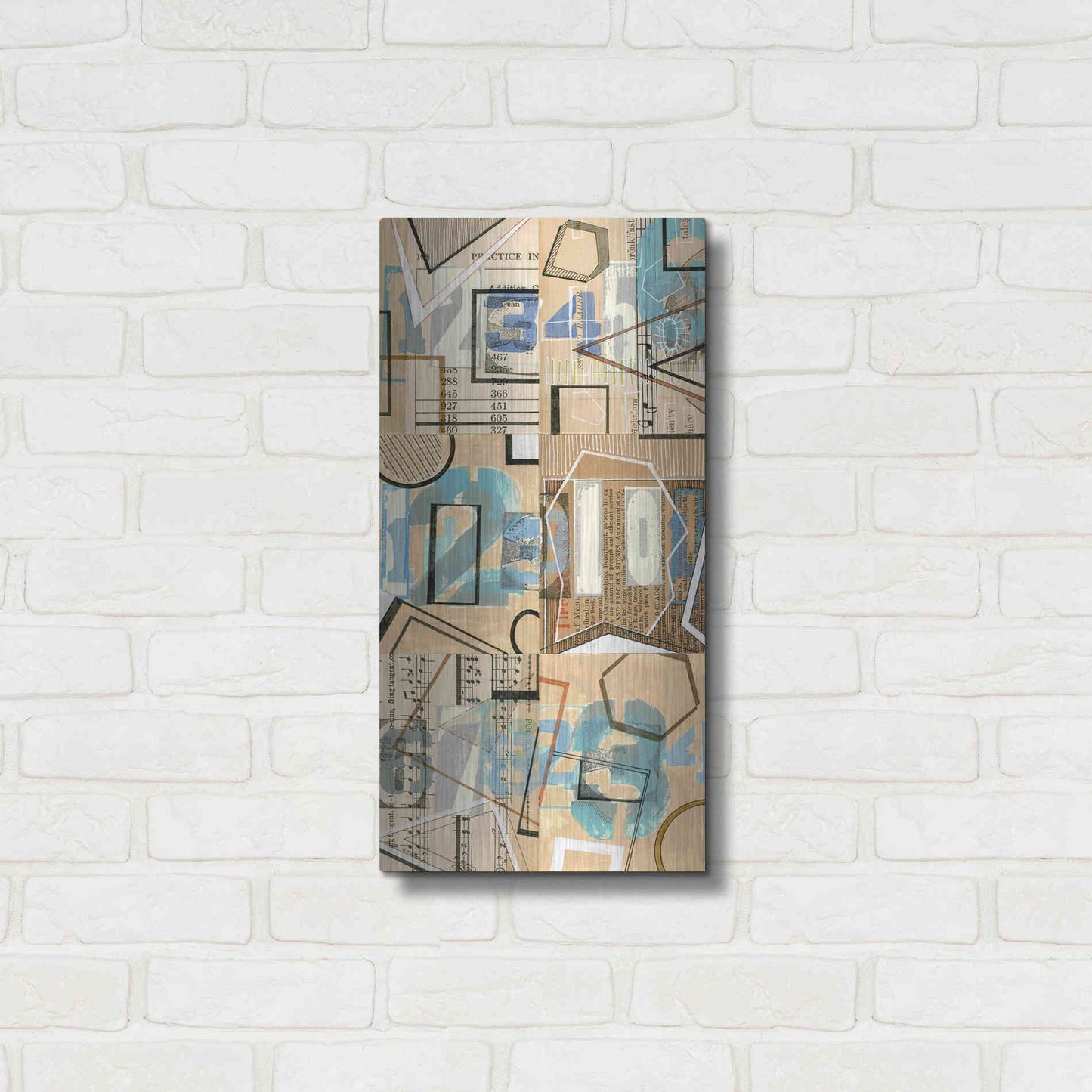 Luxe Metal Art 'Numbers I' by Nikki Galapon, Metal Wall Art,12x24