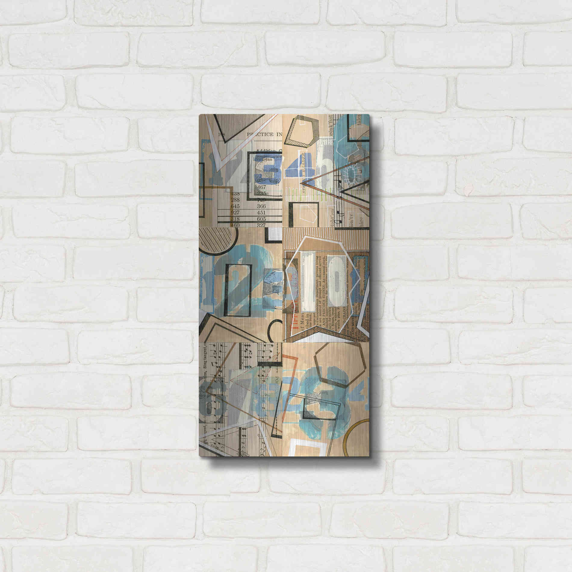 Luxe Metal Art 'Numbers I' by Nikki Galapon, Metal Wall Art,12x24