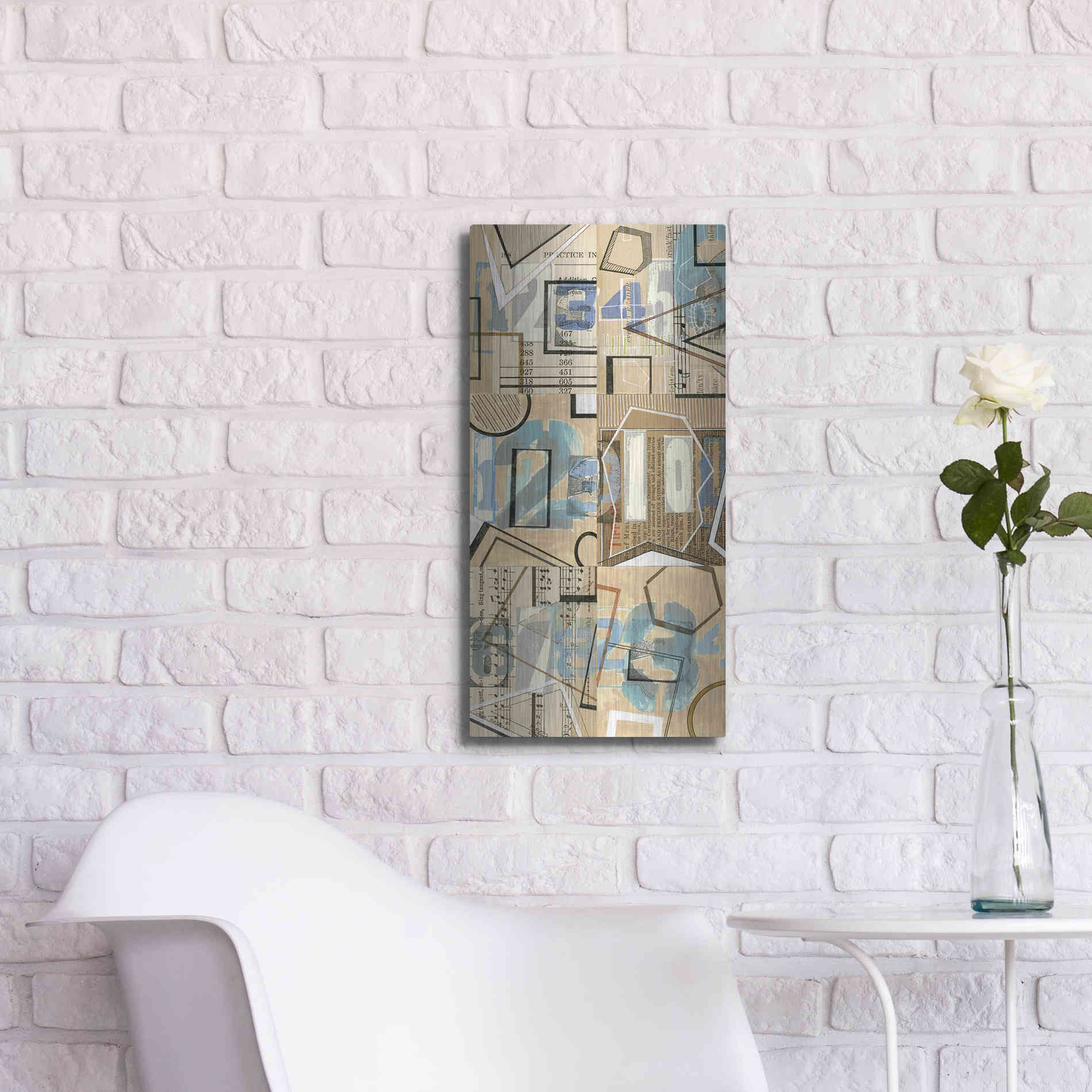 Luxe Metal Art 'Numbers I' by Nikki Galapon, Metal Wall Art,12x24