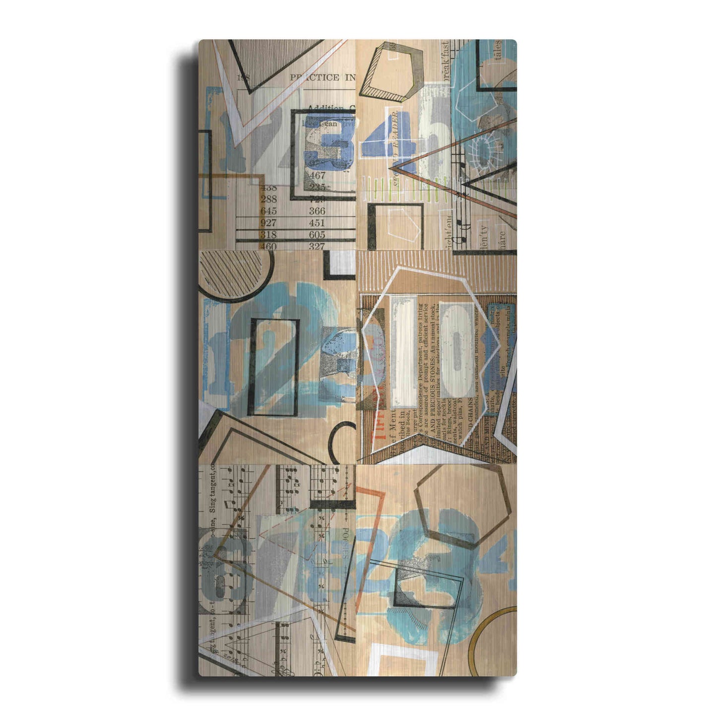 Luxe Metal Art 'Numbers I' by Nikki Galapon, Metal Wall Art