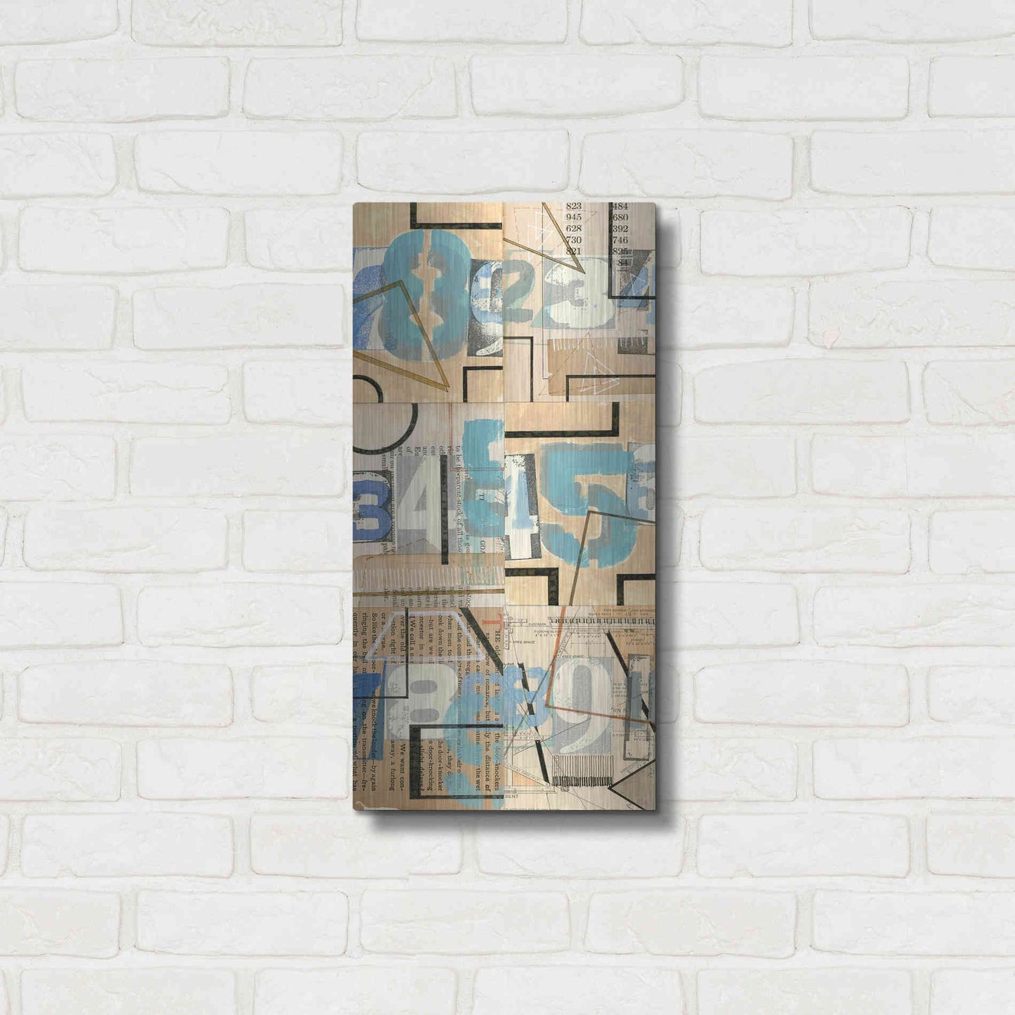 Luxe Metal Art 'Numbers II' by Nikki Galapon, Metal Wall Art,12x24