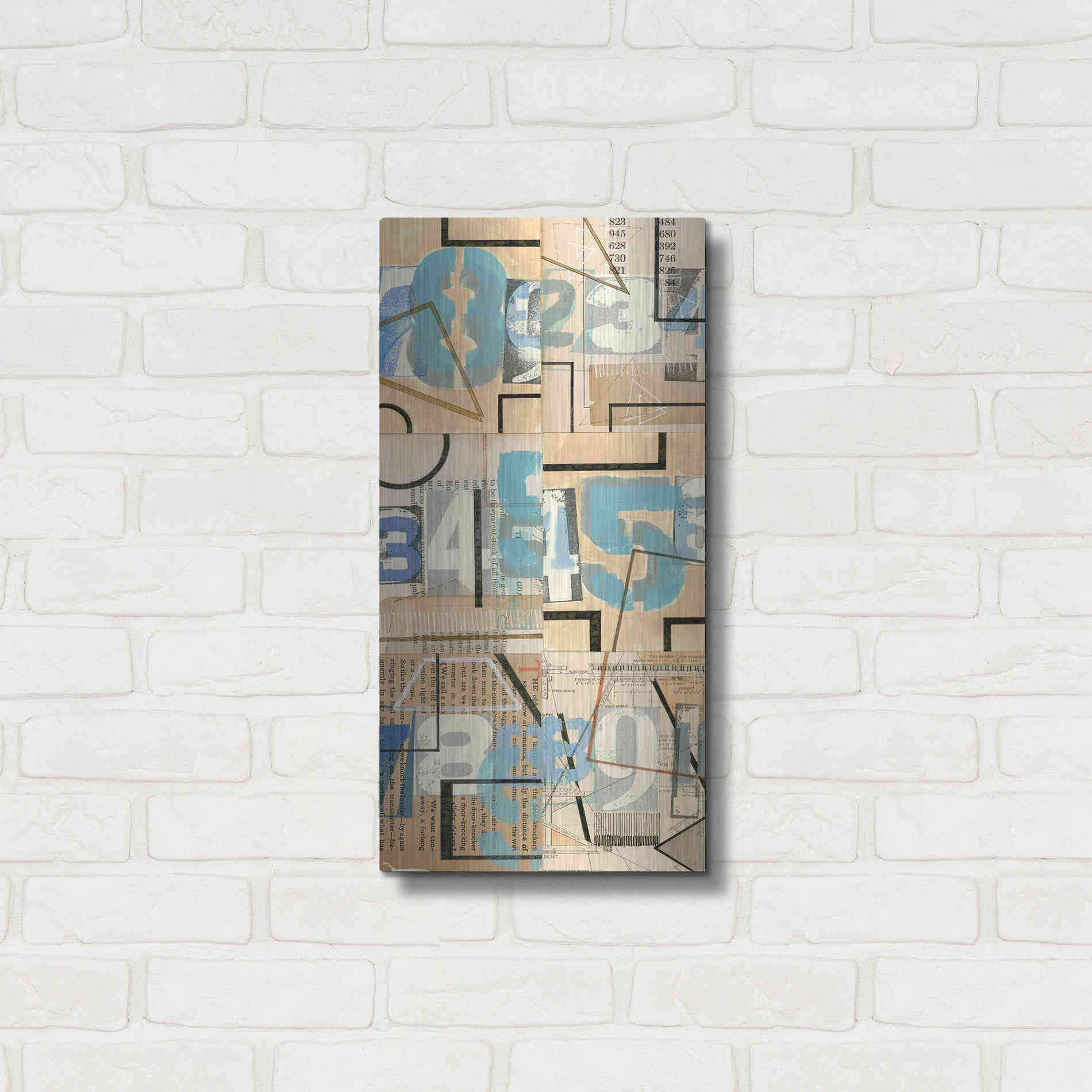 Luxe Metal Art 'Numbers II' by Nikki Galapon, Metal Wall Art,12x24