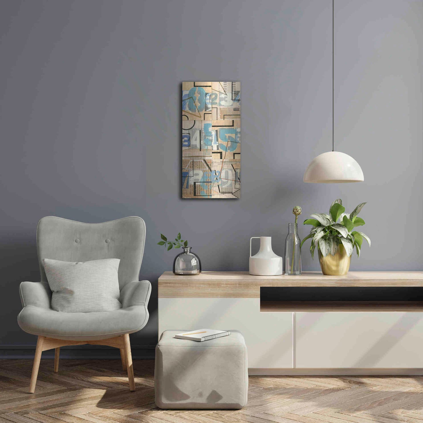 Luxe Metal Art 'Numbers II' by Nikki Galapon, Metal Wall Art,12x24