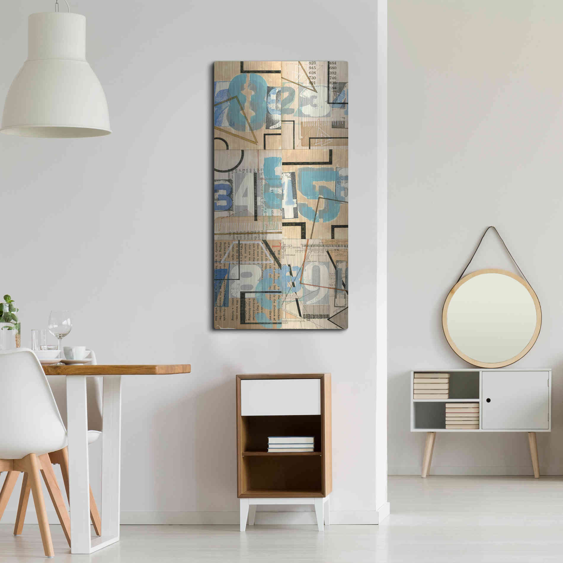 Luxe Metal Art 'Numbers II' by Nikki Galapon, Metal Wall Art,24x48