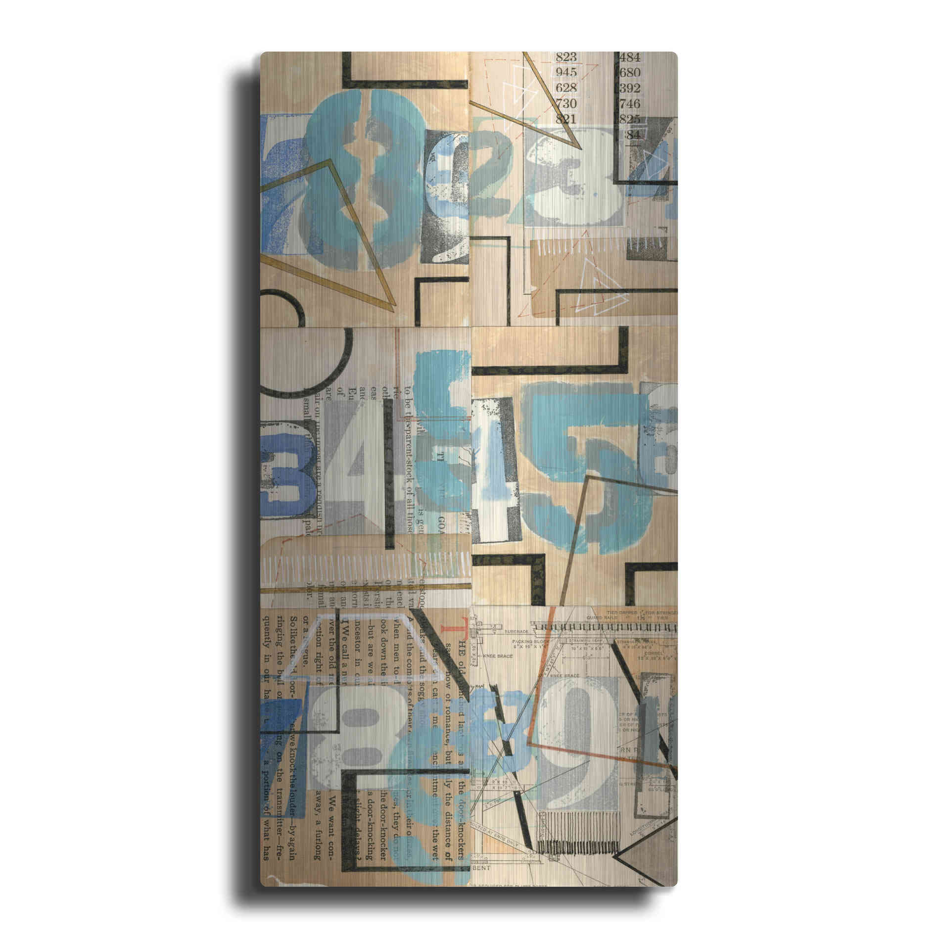 Luxe Metal Art 'Numbers II' by Nikki Galapon, Metal Wall Art