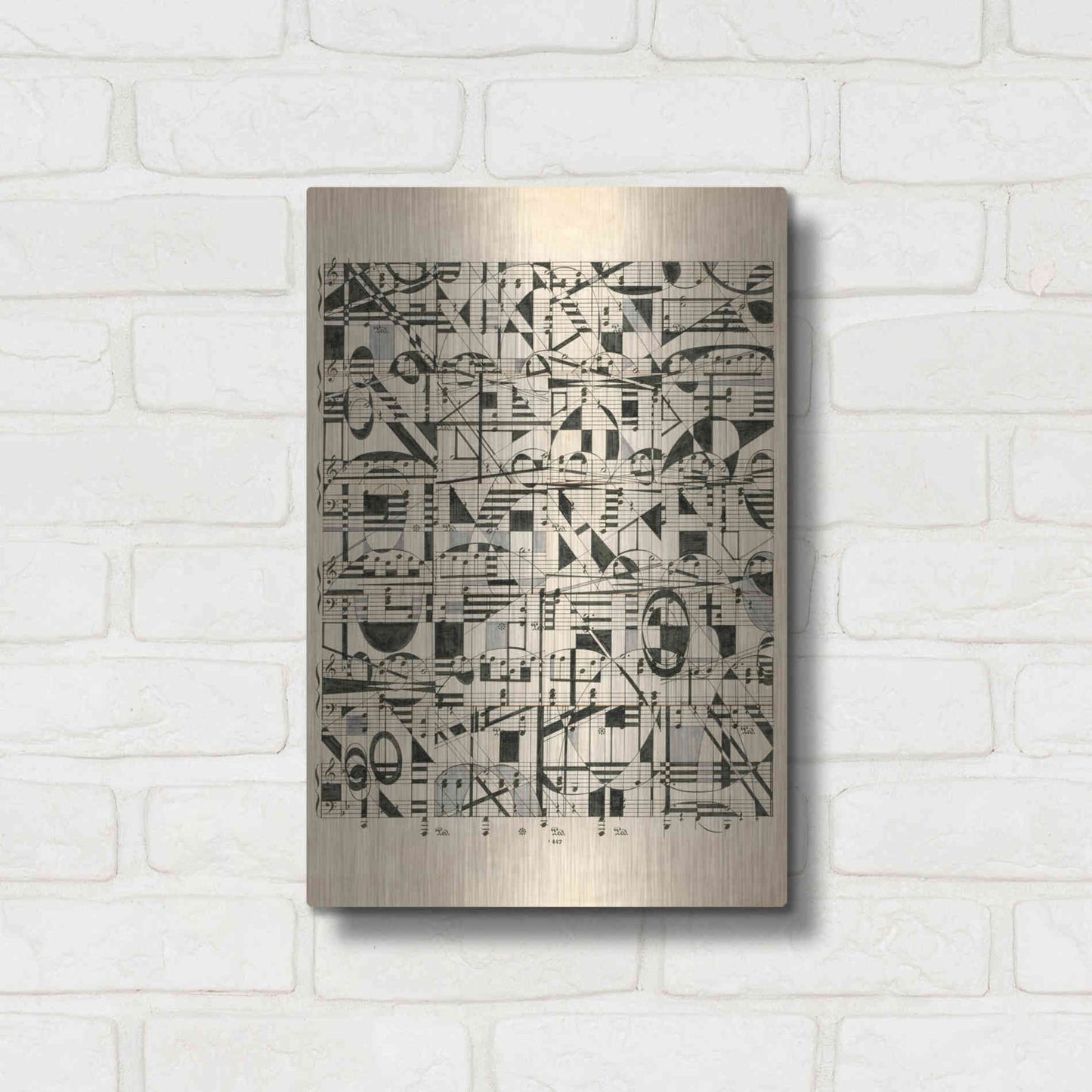 Luxe Metal Art 'Graphic Notes' by Nikki Galapon, Metal Wall Art,12x16