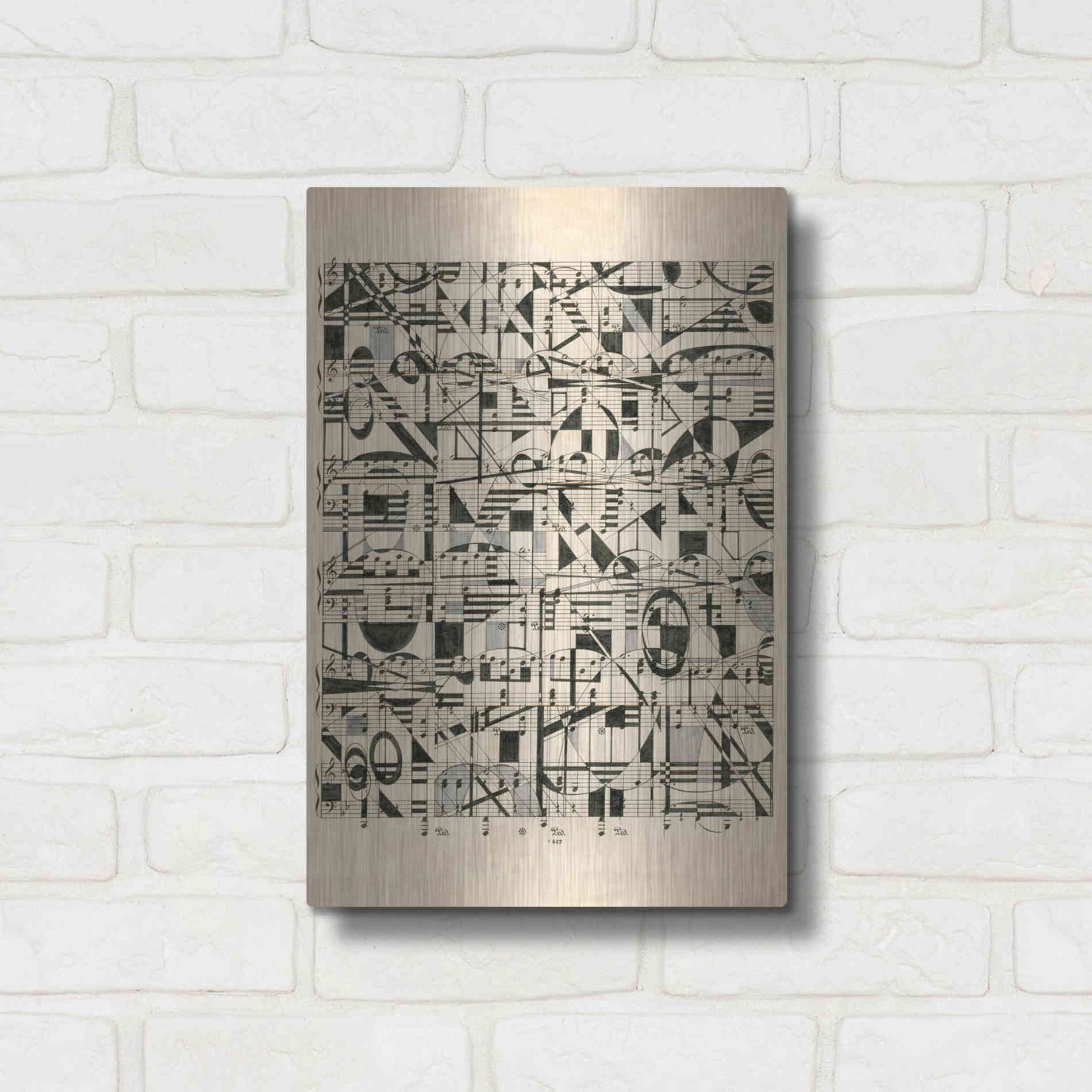 Luxe Metal Art 'Graphic Notes' by Nikki Galapon, Metal Wall Art,12x16