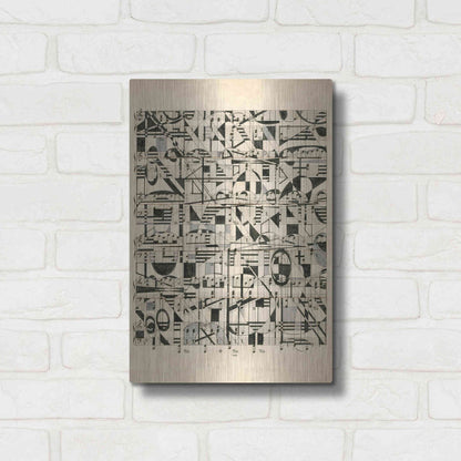 Luxe Metal Art 'Graphic Notes' by Nikki Galapon, Metal Wall Art,12x16