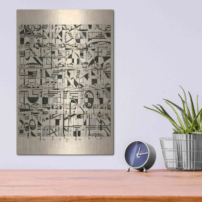 Luxe Metal Art 'Graphic Notes' by Nikki Galapon, Metal Wall Art,12x16