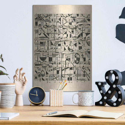 Luxe Metal Art 'Graphic Notes' by Nikki Galapon, Metal Wall Art,12x16