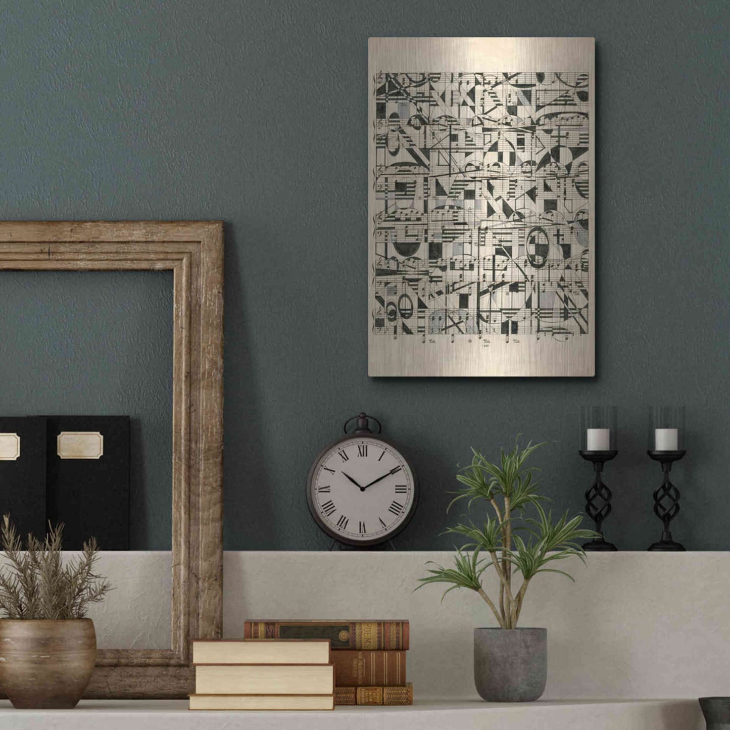 Luxe Metal Art 'Graphic Notes' by Nikki Galapon, Metal Wall Art,12x16