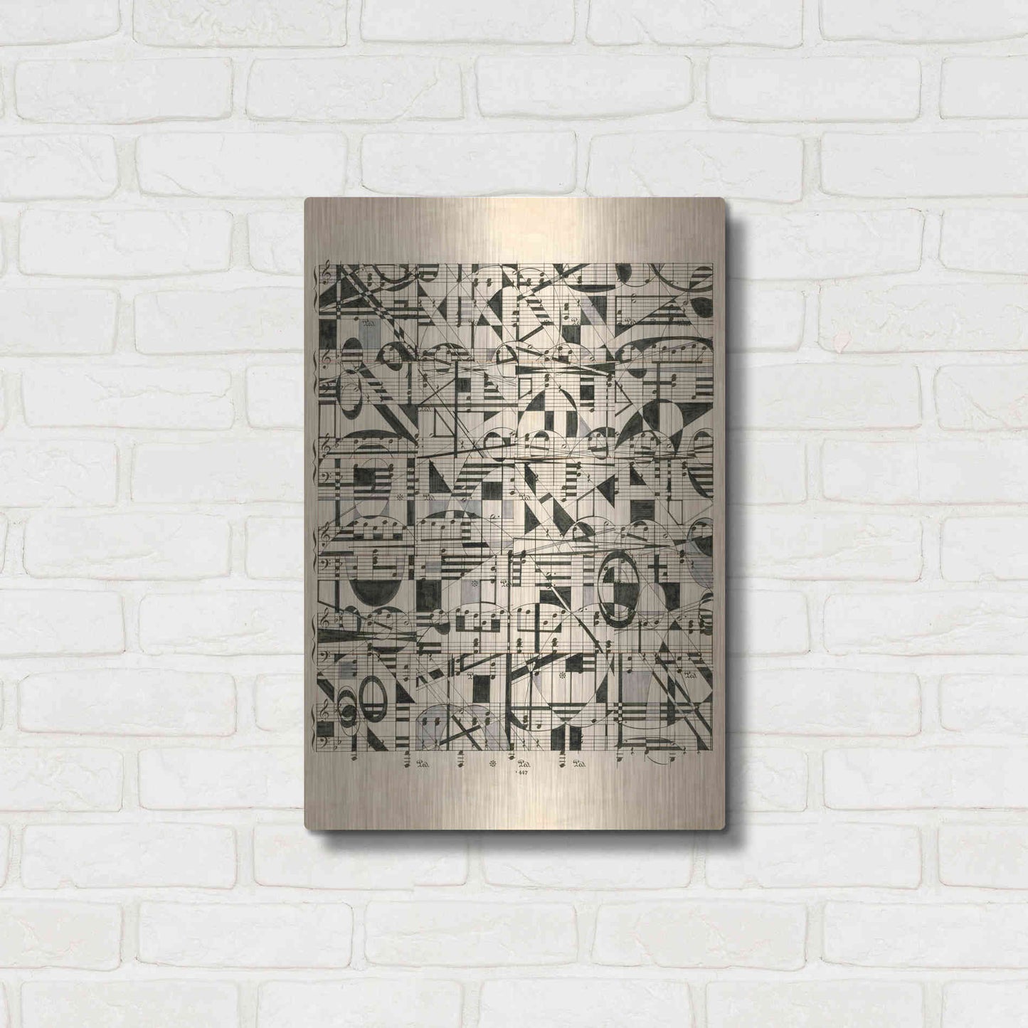 Luxe Metal Art 'Graphic Notes' by Nikki Galapon, Metal Wall Art,16x24