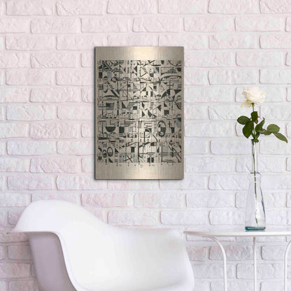 Luxe Metal Art 'Graphic Notes' by Nikki Galapon, Metal Wall Art,16x24