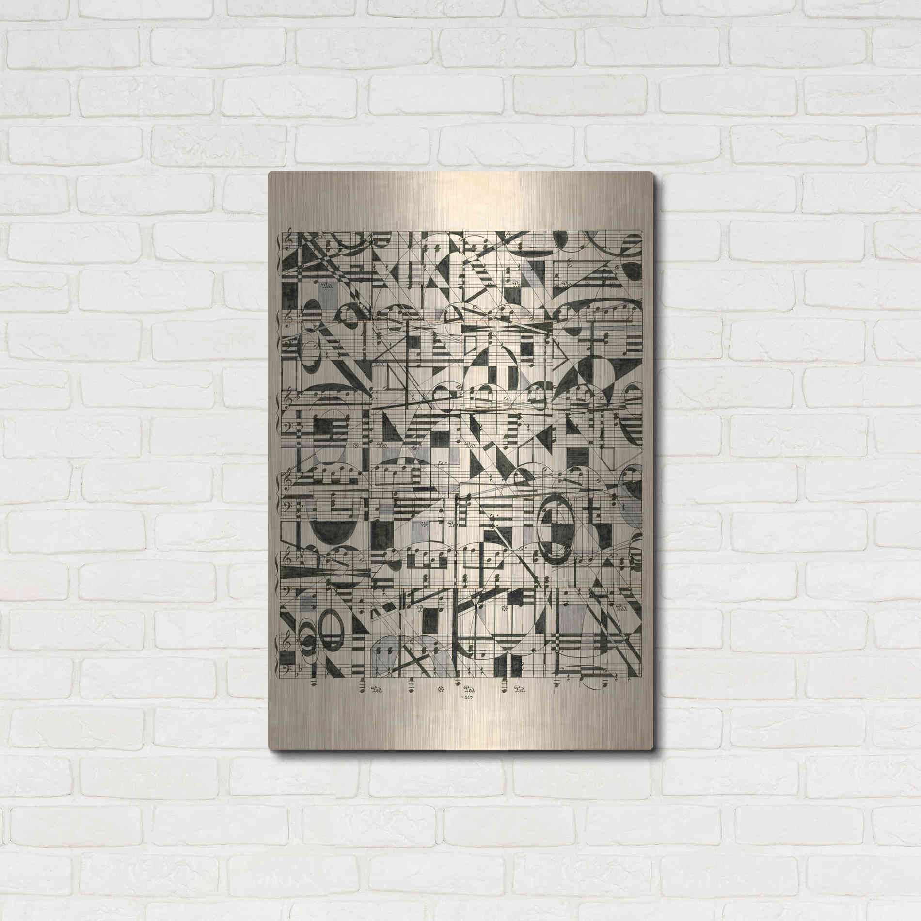Luxe Metal Art 'Graphic Notes' by Nikki Galapon, Metal Wall Art,24x36