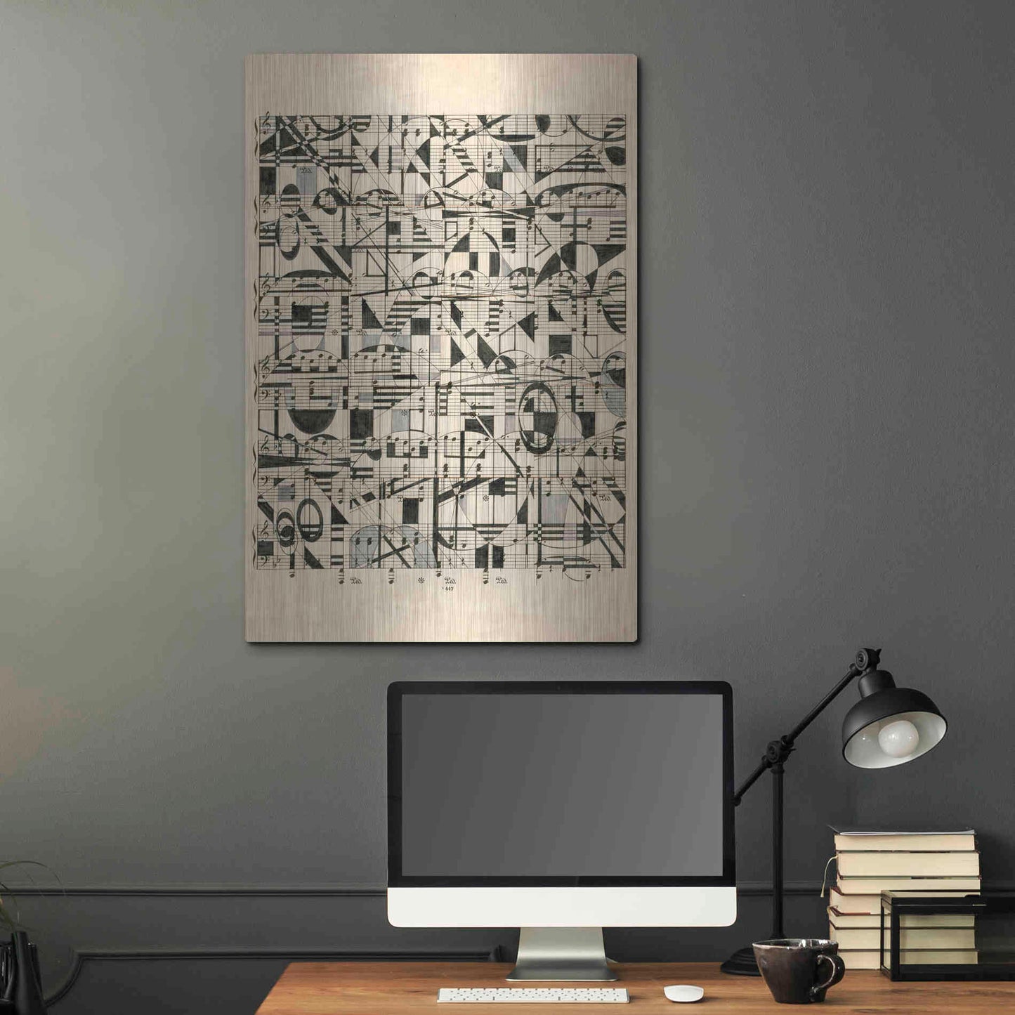 Luxe Metal Art 'Graphic Notes' by Nikki Galapon, Metal Wall Art,24x36