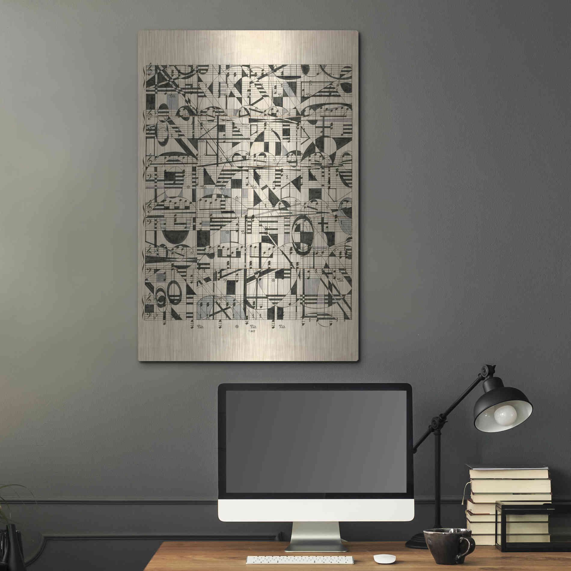 Luxe Metal Art 'Graphic Notes' by Nikki Galapon, Metal Wall Art,24x36