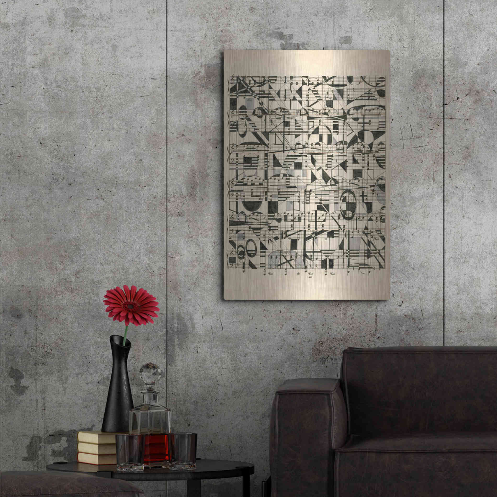 Luxe Metal Art 'Graphic Notes' by Nikki Galapon, Metal Wall Art,24x36