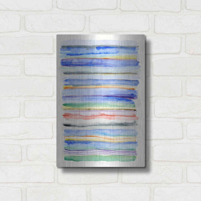 Luxe Metal Art 'Watercolor Gradation' by Nikki Galapon, Metal Wall Art,12x16