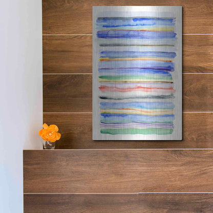 Luxe Metal Art 'Watercolor Gradation' by Nikki Galapon, Metal Wall Art,12x16
