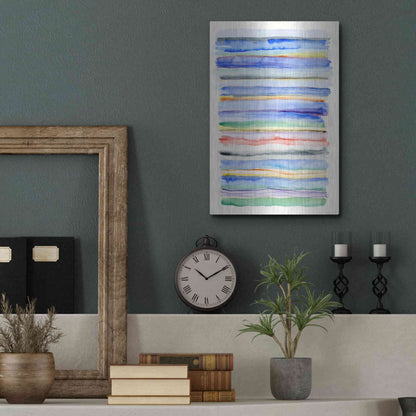 Luxe Metal Art 'Watercolor Gradation' by Nikki Galapon, Metal Wall Art,12x16