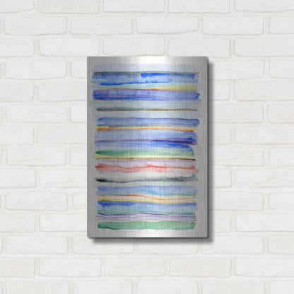Luxe Metal Art 'Watercolor Gradation' by Nikki Galapon, Metal Wall Art,16x24